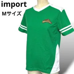 Vライン リンガーTシャツ 半袖 ゲームシャツ ワッペン ジャージ生地 M 海外 used in Japanのサムネイル