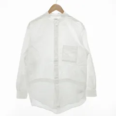 ユニクロ UNIQLO ジルサンダー +J スーピマコットンオーバーサイズスタンドカラーシャツ 長袖 L 白 ホワイト 331-436114 /GV