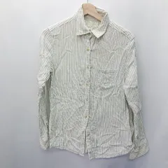 ◇ Ungrid アングリッド ストライプ柄 長袖 シャツ サイズF ホワイト ライトブルー レディース E  【1407180006225】