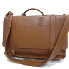 80s☆COACH オールドコーチ レザービジネスバッグ ターンロック レザーショルダーバッグ オールレザー ブリーフケース 本革 鞄 USA製