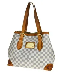 【中古】 ルイヴィトン LOUIS VUITTON ハムステッド MM ショルダーバッグ トート ダミエ アズール レザー N51206 80MD018