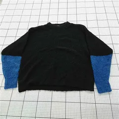 ◇ ⊆ JUNRed ジュンレッド バイカラー 長袖 ニット セーター サイズM ブラック系 メンズ E  【1509180011541】のサムネイル