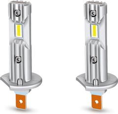 OPPLIGHT H1 LED ヘッドライト H1 LEDバルブ 車検対応 1:1純正設計 H1 ledフォグランプ 純正形状 ポン付け 特殊アダプター不要 12V車用 30W 6000K ファンレス FMノイズ対策  保証あり 2個セット (H1 ホワイト)