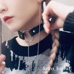 チョーカーチェーンピアス / モード系 イヤリング 量産型 病みかわいい ピープス メンヘラ ゴシック 地雷系 14G ダーク メンズ 韓国 ヤンデレ 個性的 グランジ おしゃれ パンク系 原宿系 個性的 中性 ブランド かっこいい ユニセックス