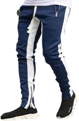 emptio エンプティオ ジョガー スキニー パンツ サルエルパンツ メンズ ネイビー(ネイビーブルー,  XL)