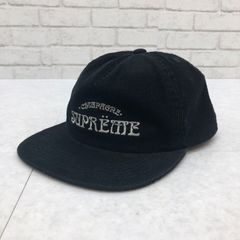24SS Supreme  シュプリーム　Champagne Corduroy 5-Panel cap コーデュロイ　パネル　キャップ　黒　ブラック　フリーサイズ