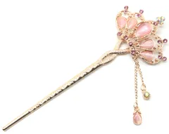 簪 かんざし 一本 和装 髪飾り アンティーク フラワー ティアラ ピンク 新春