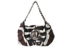 CHRISTIAN DIOR クリスチャンディオール ハラコ チェーンショルダー  