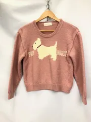 90年代　PINK HOUSE ロゴ　犬　ウールセーター　P0134KAL03　中国製　06021005　02