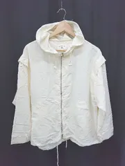 ◇ Θ Samansa Mos2 blue サマンサモスモス ブルー 長袖 ジップアップ パーカー サイズF クリーム レディース E  【1506180014244】