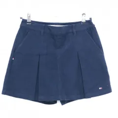 トミーヒルフィガー キュロットスカート ネイビー 裾ロゴ刺しゅう 表微起毛 ストレッチ レディース M ゴルフウェア Tommy Hilfiger Golf