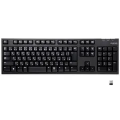 【人気商品】TK-FDM063TBK ブラック 対応 PlayStation4 1000万回高耐久 フルキーボード メンブレン (レシーバー付属) ワイヤレス キーボード USB エレコム