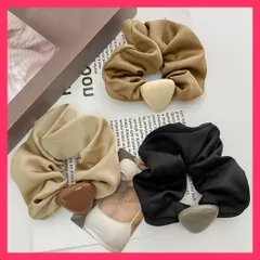 【スタッフおすすめ！】 シュシュ サテン ヘアゴム 韓国 きれいめヘアアクセ/小物 フェミニン/ポニーテールヘア レディース ヘアアクセサリー まとめ髪 おすすめ おしゃれ　人気 上品 99QNSP-007
