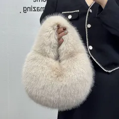 ☆ ベージュ ☆ フェイクファートートバッグ pmybag20 フェイクファー バッグ ファーバッグ 小さめ エコファートートバッグ ハンドバッグ 手提げバッグ ミニトートバッグ ハンドバック トートバック レディース ミニバッグ おしゃれ かわいいのサムネイル