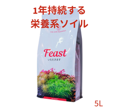 1年持続する水草水槽用栄養系ソイル APT Feast 5L 【2HR Plants Works】