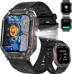 スマートウォッチ【2025年業界新登場 ChatGPT搭載 AI文字盤 GPS内蔵】高輝度懐中電灯 軍用規格 2.01インチ大画面 Bluetooth5.3通話 スポーツウォッチ 3ATM防水 耐衝撃 GPS運動軌跡記録 腕時計 長持ちバッテリー 100