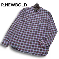 R.NEWBOLD ポールスミス 通年★ 長袖 ボタンダウン チェック シャツ Sz.XL メンズ 大きいサイズ