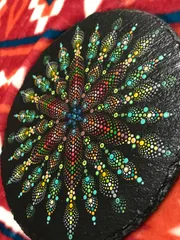 スレートプレート【誠彩ドットペイントアート】[0401 スレートプレート【誠彩ドットペイントアート】[0401