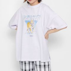 World Tourタイガープリント ピグメントＴシャツ