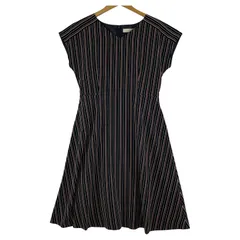 美品  any SiS エニィスィス タグ付き ストライプ Ｖネックワンピース size3/ネイビー×ホワイト×レッド系