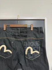 34 EVISU(エヴィス) ENGINEERED GARMENTS(エンジニアードガーメンツ) ブラックデニム 7 富 ハーフパンツ パンツ
