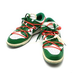 【楠本質店/元住吉】ナイキ/NIKE　オフホワイト/Off-White　ダンク　ロー　 ホワイト/パイングリーン　サイズ：US9.5(JP27.5cm)　CT0856-100　スニーカー【中古】