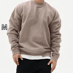 [M]秋冬 コーデ メンズ  服 シンプル ファッション オシャレ 大人 かっこいい 大きいサイズ ストリート 紳士服  無地 ラウンドネック スウェットシャツ オフショルダー プルオーバー トップス セーター