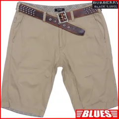 BURBERRY BLACK LABE 廃盤 バーバリーブラックレーベル ハーフパンツ W32 メンズ ノバチェック ベージュ 79 バーバリー_ウエスト83cmから87cm一覧←SEULB屋着古← HS192