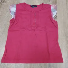 美品。BURBERRY LONDON。バーバリーロンドン。キッズトップス。レッド系。80サイズ。