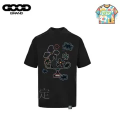【今日特価】GOODBRAND 25SS エバーラスティングフラワー刺繍 T シャツ-1