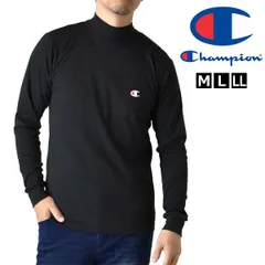 champion 長袖Tシャツ 《ハイネック：090ブラック》新品 未使用 チャンピオン メンズ ロンT スムース 選べる衿元 ハイネック クルーネック インナー 春 秋 冬【B4P】【ゆうパケット】ファッション メンズ M L LL