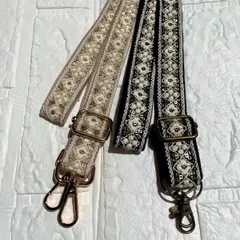 インド刺繍リボン　ショルダーストラップ　ショルダーベルト　スマホストラップ　ハンドメイド　＊No.12