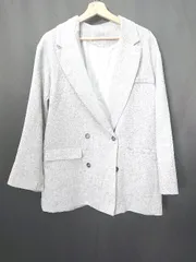 ◇ ⊇ callautia カラウティア 長袖 テーラードジャケット サイズM ライトグレー系 レディース E  【1508060007506】