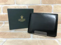 【中古】 箱有 ETTINGER エッティンガ― 二つ折り財布 レザー ブラック  111397204のサムネイル