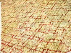 平和屋着物□上質な小紋 総絞り 松葉文 正絹 逸品 CAAV2142ev