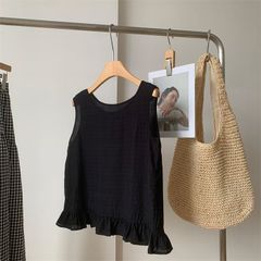 ブラウス 夏 レディース トップス レディースシャツ ノースリーブシャツ シャツ ブラウス ノースリーブ 無地シャツ シンプル カジュアル 無地 ナチュラル 薄手  zzr063078874c