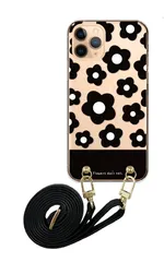 Galaxy S21 5G SC-51B SCG09 ギャラクシーS21 スマホケース スマホショルダー お花 花柄 フラワー 北欧柄 かわいい レザーベルト ストラップ 調節可能 130cm  カラー08