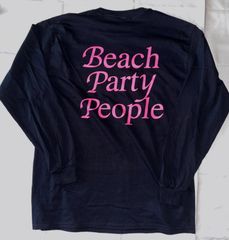 Beach Party 半袖Tシャツ ブラック×ピンク　ユニセックス