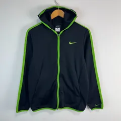 NIKEナイキトラックジャケットジャージブルゾン緑グリーンカーキ刺繍スウォッシュ 00's NIKE CLIMA-FIT ナイキ スウォッシュ 刺繍スリーブロゴ