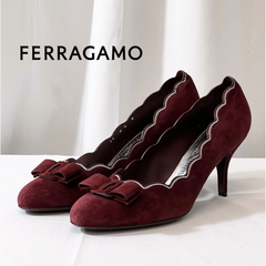 26.0cm / 26.5cm【限定セール】新品・未使用 FERRAGAMO フェラガモ パンプス 靴 01R590 738703 レッド RED サルヴァトーレ フェラガモ SALVATORE FERRAGAMO 大きいサイズ