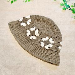 ハンドメイド☺︎モチーフハット☺︎キラキラ☺︎☺︎バケット