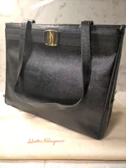 SALVATORE FERRAGAMO トートバッグ ハンドバッグ ブラック