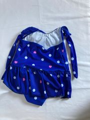 子供用水着　ヘアーバンド付き　青　Lサイズ　04