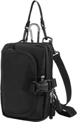 CARRY ALL BEFORE ONE 多機能 4WAYスマホポーチ スマホショルダー ミニショルダー ショルダーポーチ ポシェット(ブラック)