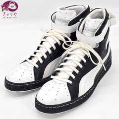 JIL SANDER by PUMA ジルサンダー バイ プーマ ハイカット スニーカー 28㎝ レザー テキスタイル ホワイト/ブラックカラー 箱 保存袋