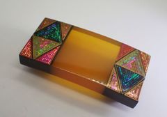 一径作　モダンアート螺鈿　本べっ甲　帯留　三分紐用