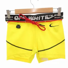 ナイキ NIKE ×Off-White オフホワイト タグ付き ランニングショーツ ショートパンツ オプティ イージー ロゴ M 黄 イエロー CN5575-731 /FF