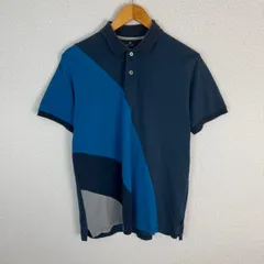 PS Paul Smith ピーエスポールスミス ポロシャツ カラーブロック ネイビー Lサイズ メンズ 古着 トラッド カジュアル