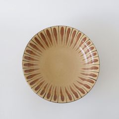 小春花製陶・7寸平鉢（赤楽）