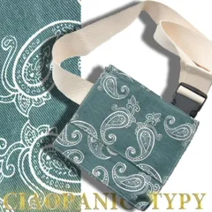 【新品】 CIAOPANIC TYPY ／ チャオパニックティピー　コットン素材 サコッシュ 焚火に強い ペイズリー柄 ショルダーバッグ 綿 キャンバス カーキ チャオパニック ティピー ｜ オールシーズン